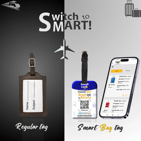 Smart Bag Security Tag - Greece Flag [Pack 2]