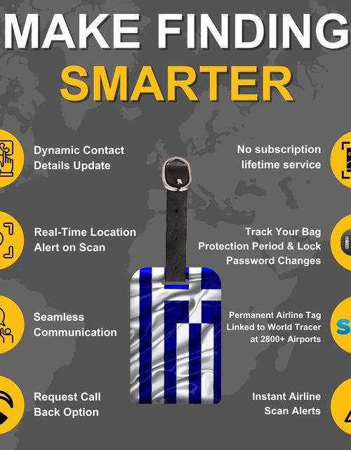Load image into Gallery viewer, Smart Bag Security Tag - Greece Flag [Pack 2]
